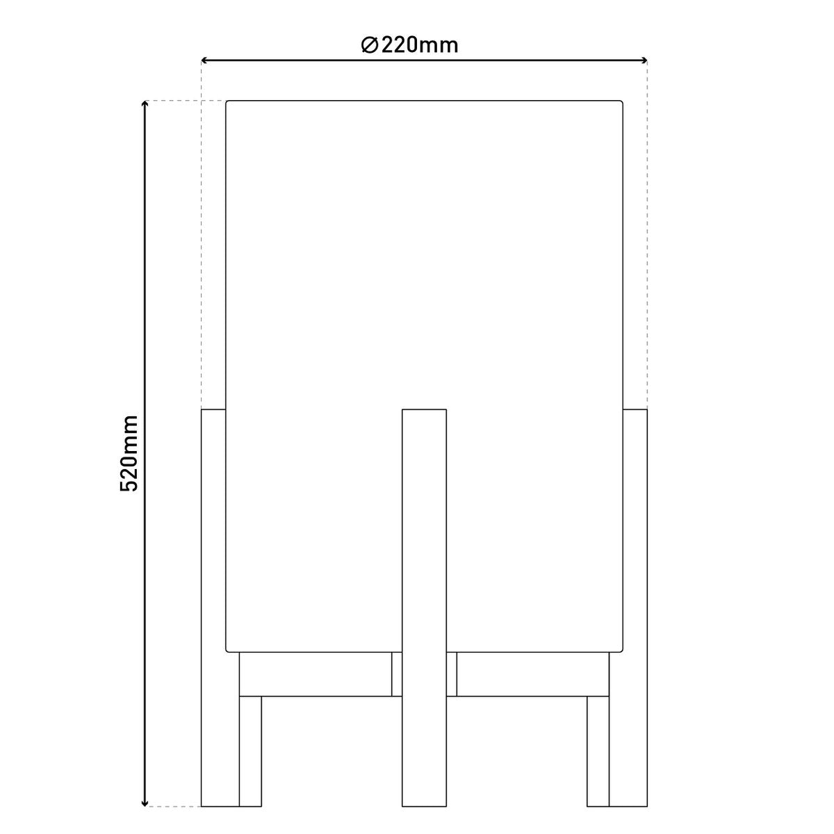Tafellamp Matilda Hout/Textiel - 52 cm (E27)