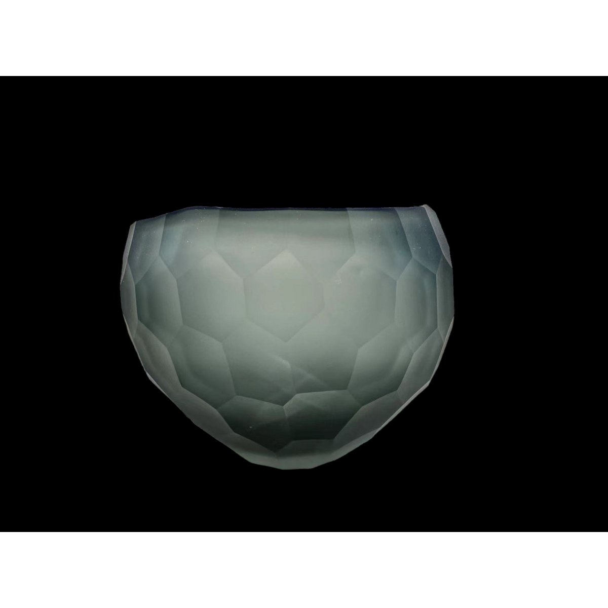 Glazen kom Luxe rookgrijs - 16 cm