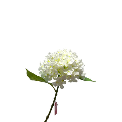 Zijden kunstbloem Hydrangea macrophylla wit - 50 cm