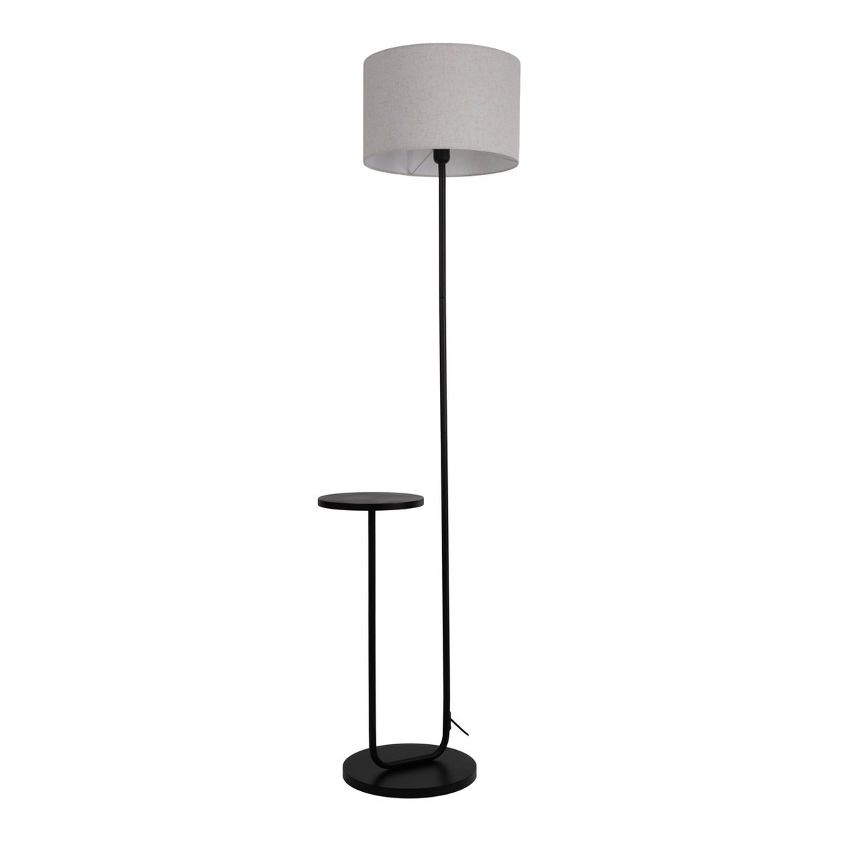 Vloerlamp Tordis met Tafel Zwart/Wit - 157 cm (E27)