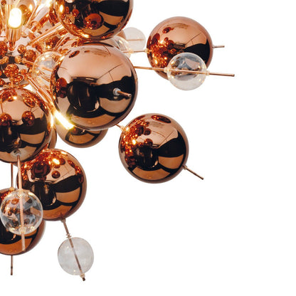 Hanger lamp "explosie" van metaal en glas, G9 - versies, hangende lamp voor eetkamer, woonkamer, gang of kantoor, Øca. 65 cm - OutHome