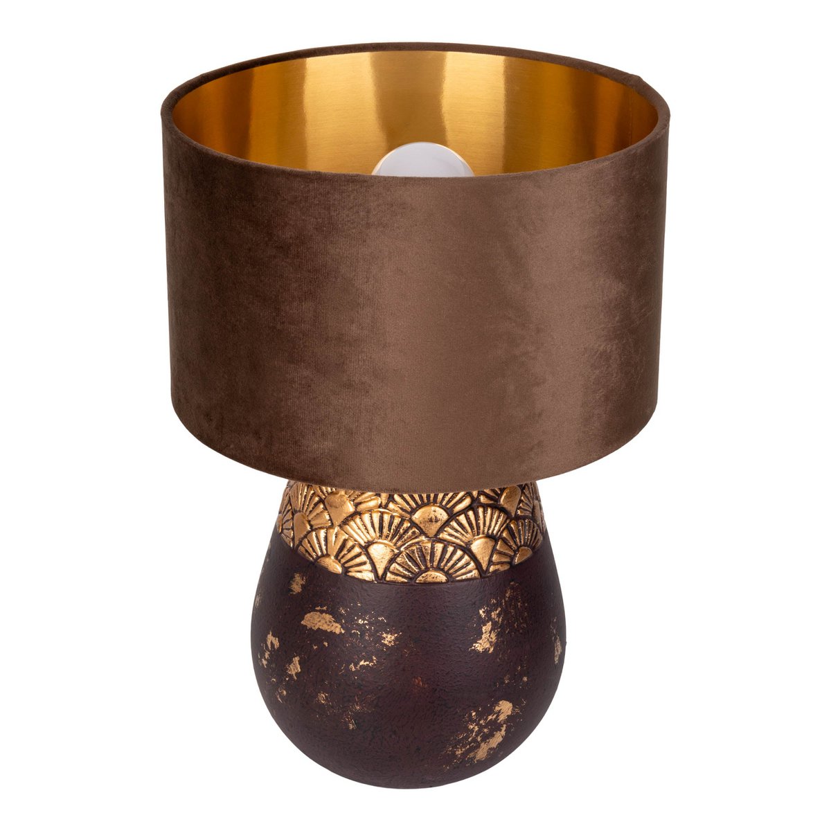 Keramische Tafellamp Bronco Beige/Grijs - 39 cm (E14)