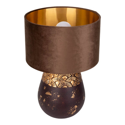 Keramische Tafellamp Bronco Beige/Grijs - 39 cm (E14)