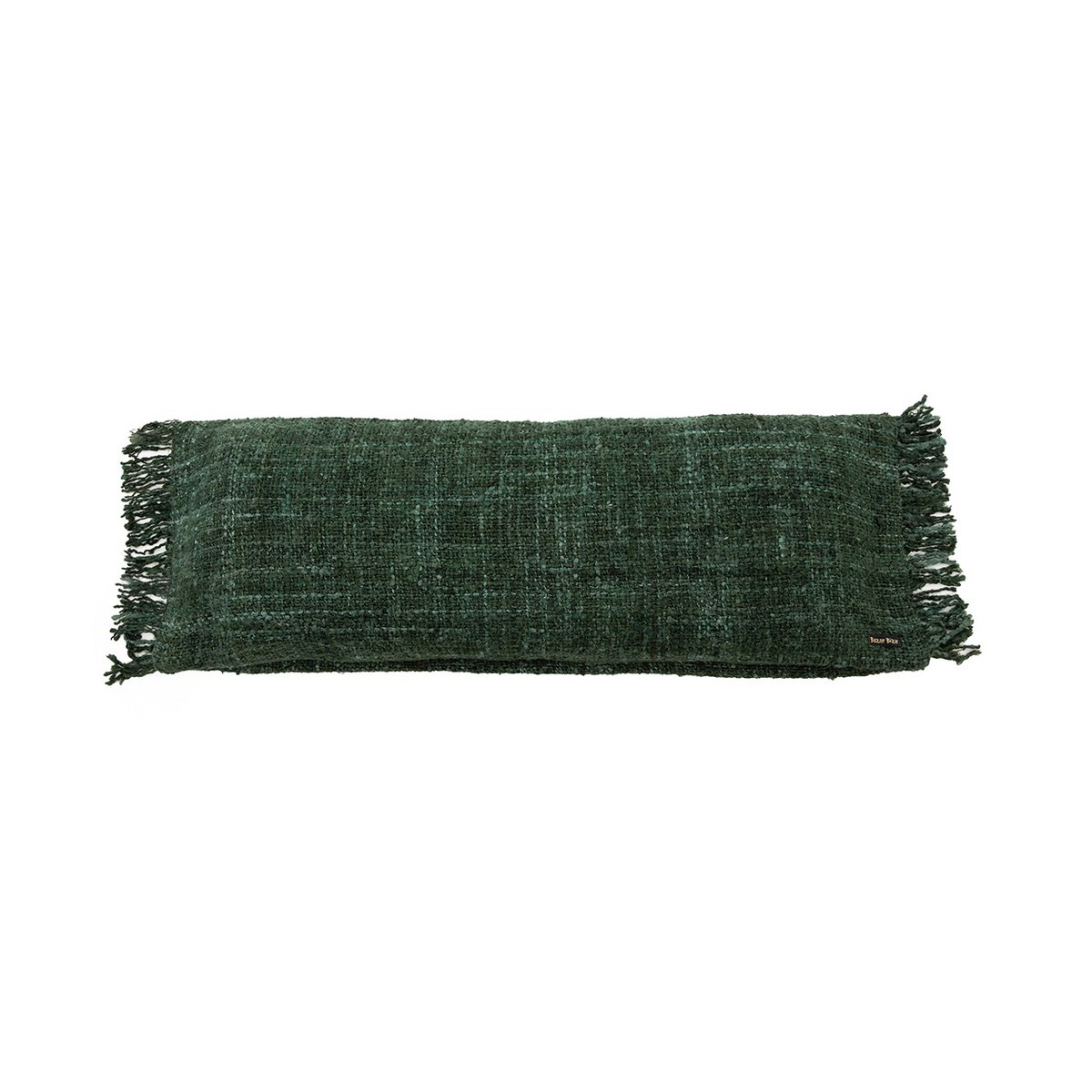 Katoenen kussenhoes Oh my gee bosgroen - 35x100 cm