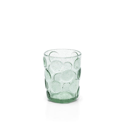 Glazen waterglas Frosted Dot aqua