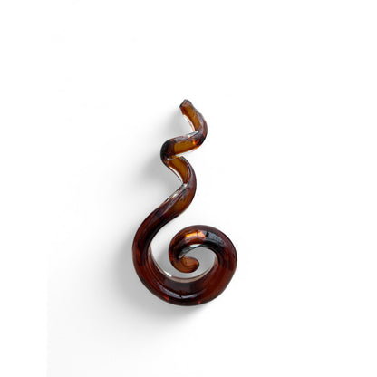 Glazen kunstwerk Musical note kaki - 28 cm