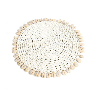 Zeegras panonderzetter Seagrass shell pan coaster natuur