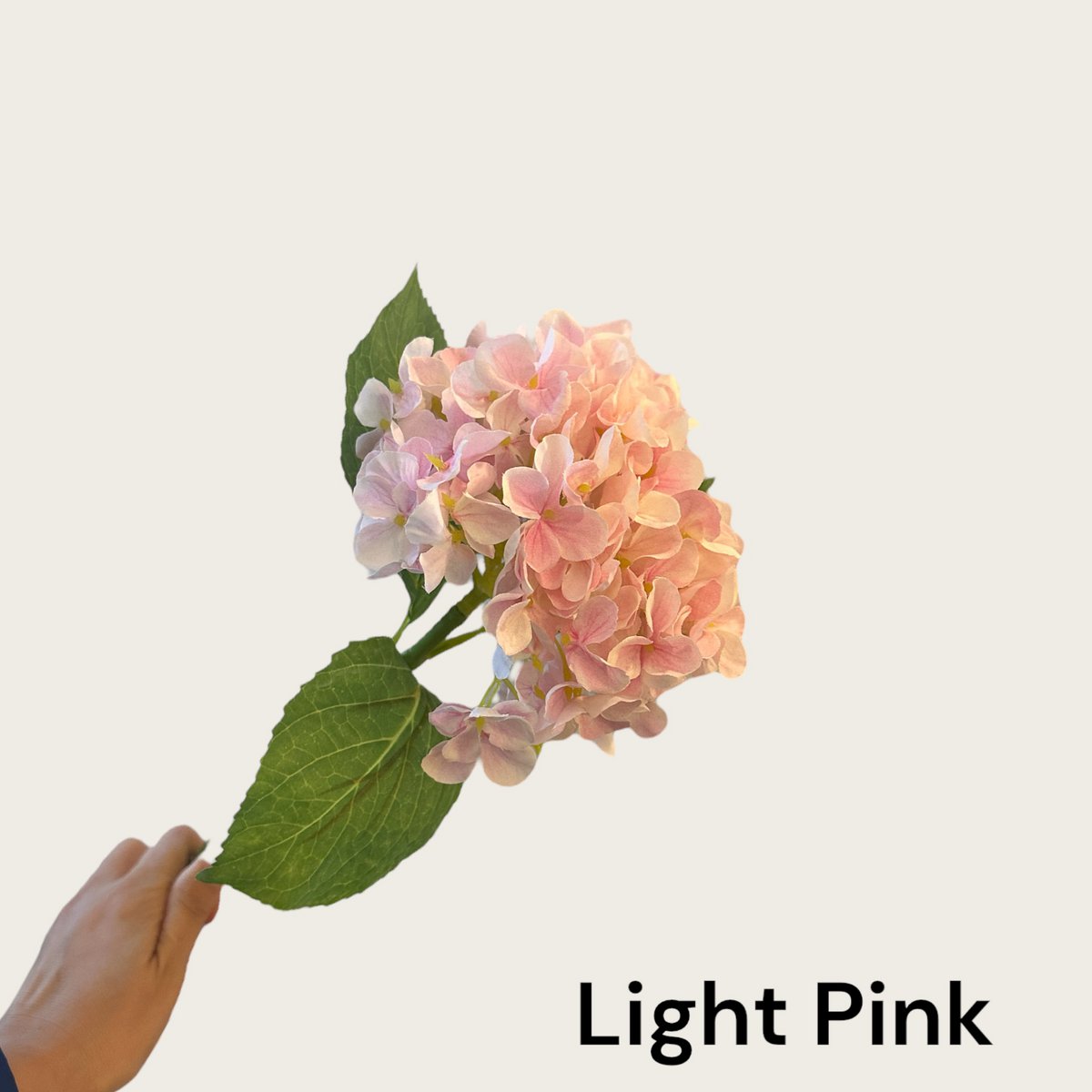 Zijden kunstbloem Hortensia wit - 47 cm