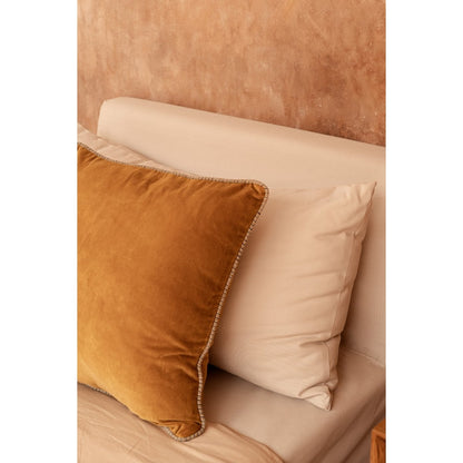 Fluwelen kussenhoes Velvet crush mosterd - 50x50 cm