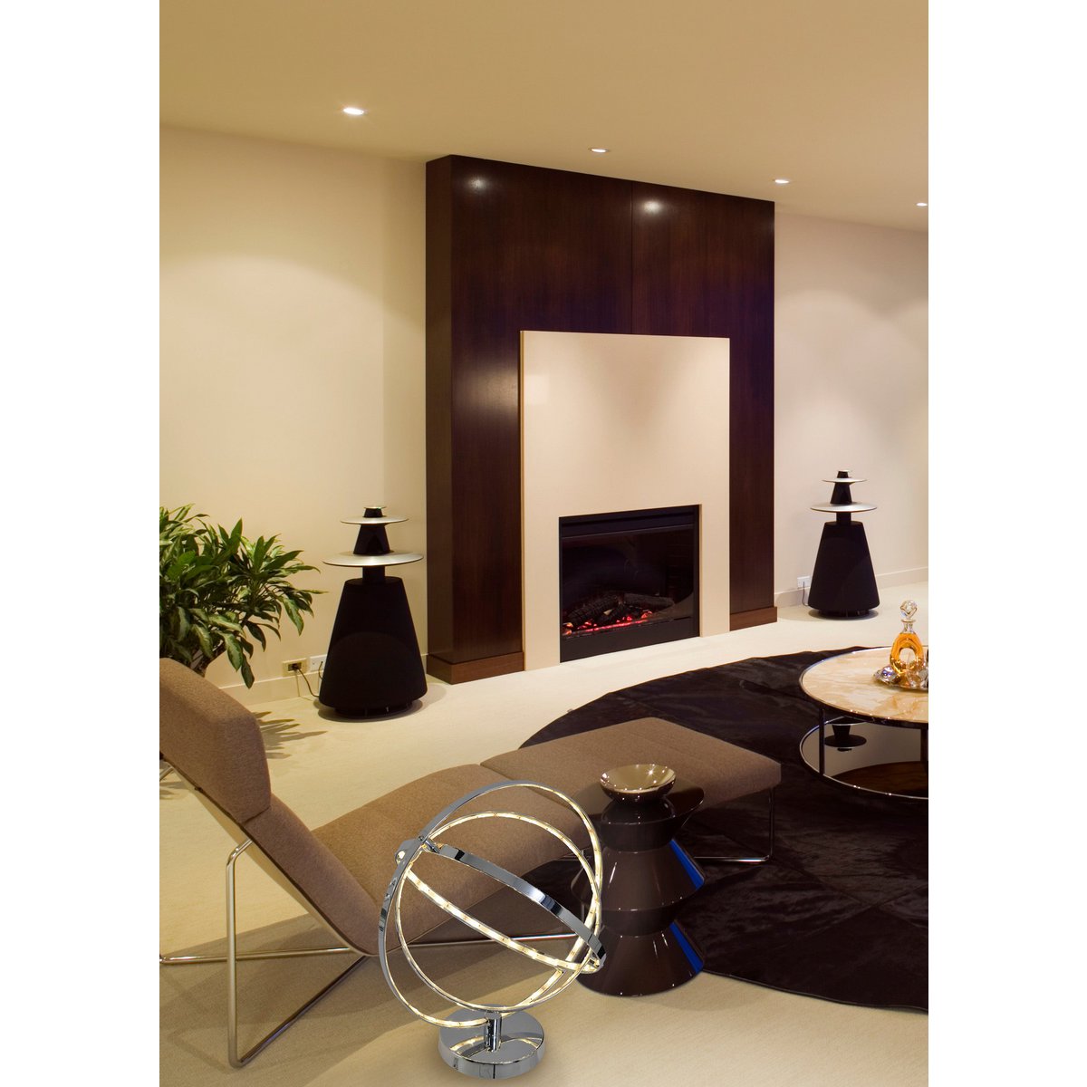 LED Tafellamp Chroom - 39 cm