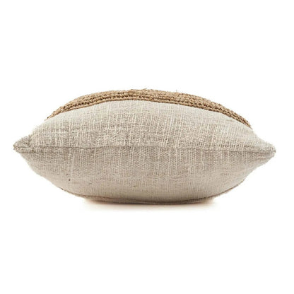 Raffia kussenhoes Stempel natuurlijk
