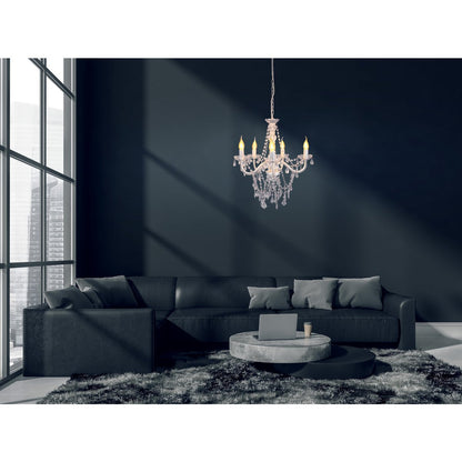 Kroonluchter Cecilia 5-Lichts Wit - Ø 52 cm (E14)