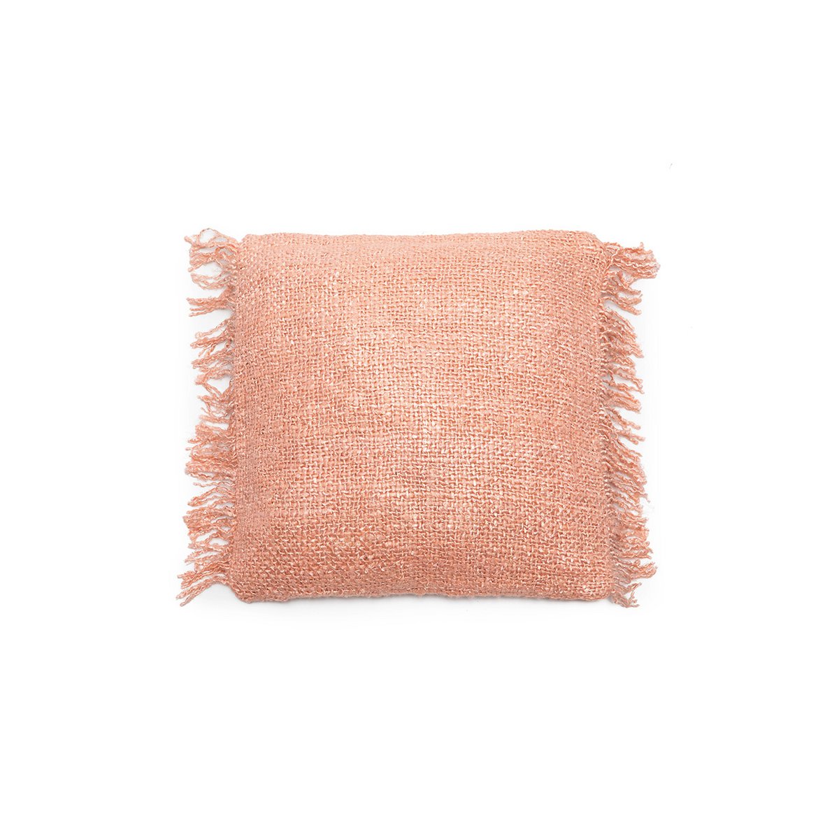 Katoenen kussenhoes Oh my gee zalmroze - 40x40 cm