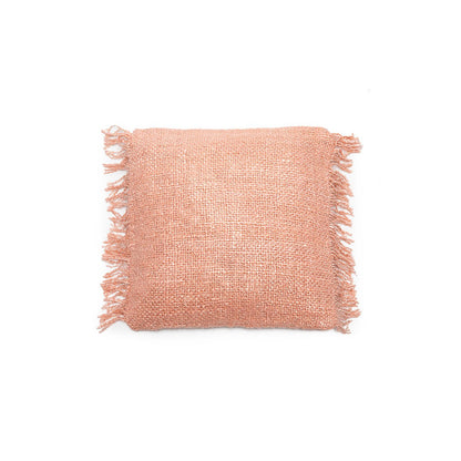 Katoenen kussenhoes Oh my gee zalmroze - 40x40 cm