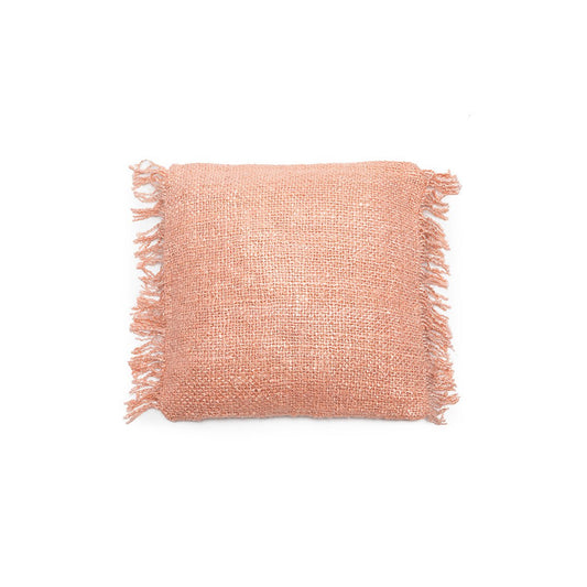 Katoenen kussenhoes Oh my gee zalmroze - 40x40 cm