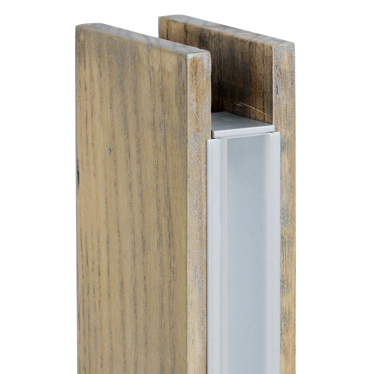 LED Tafellamp Rechte Hout/Kunststof - 51 cm (Dimbaar)