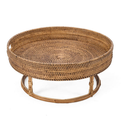 Rattan dienblad Rise natuurlijk bruin - 50 cm