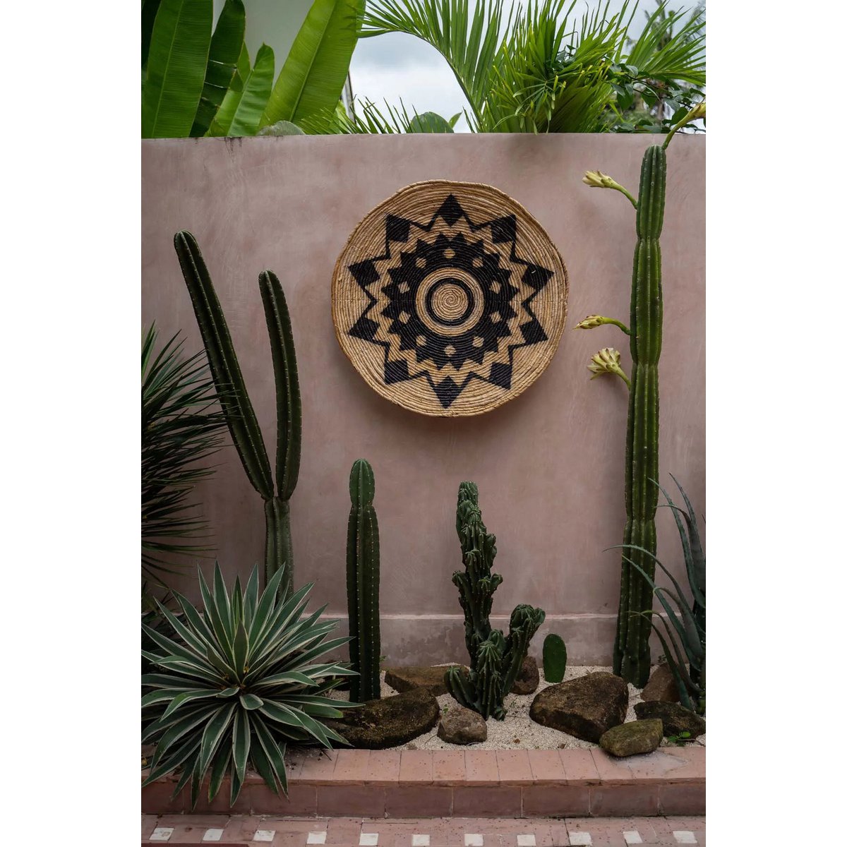 Bananenblad plaat Azteekse zwart/bruin