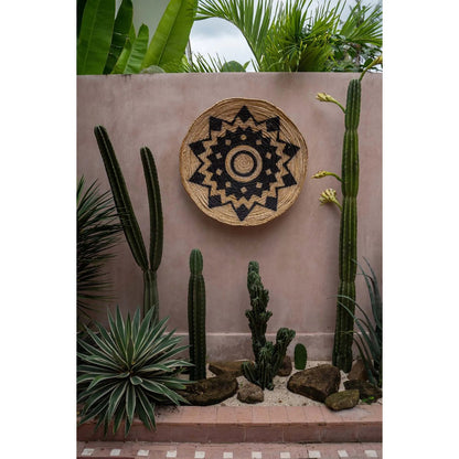 Bananenblad plaat Azteekse zwart/bruin