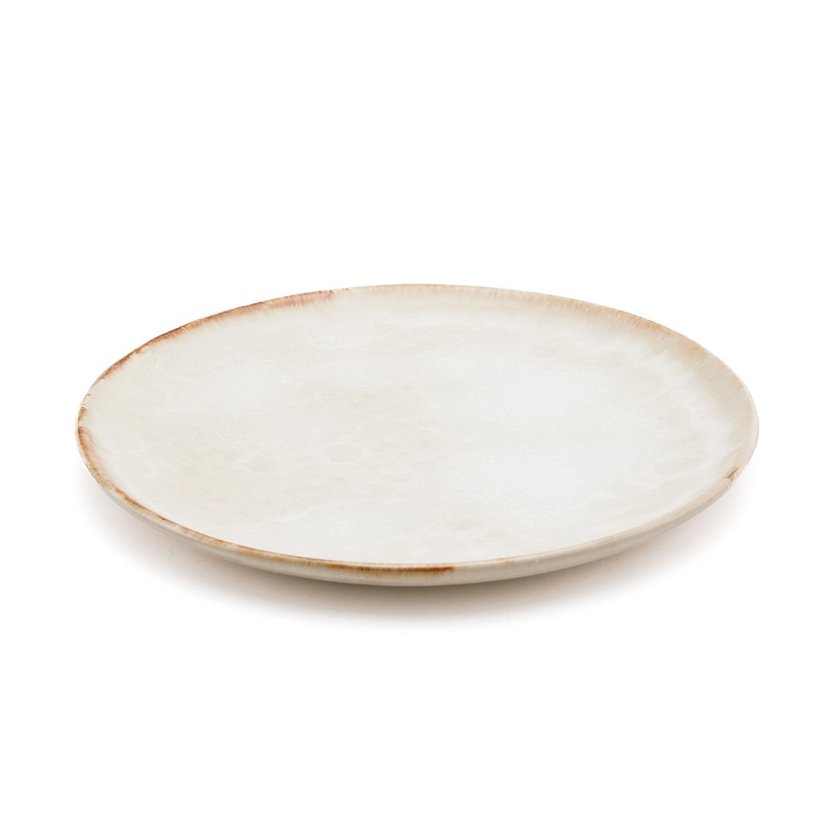 Porseleinen saladebord Cascais creme/bruin