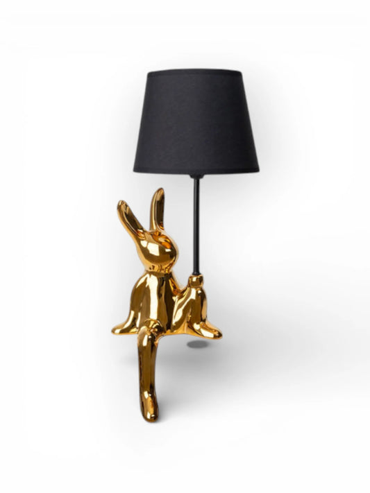 Keramische Tafellamp Helge Zwart/Goud - 45 cm (Ø 18 cm) - OutHome