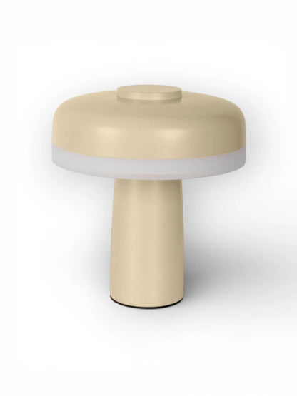 Snoerloze Tafellamp Pilu Vorst/Amandel - 16,5 cm