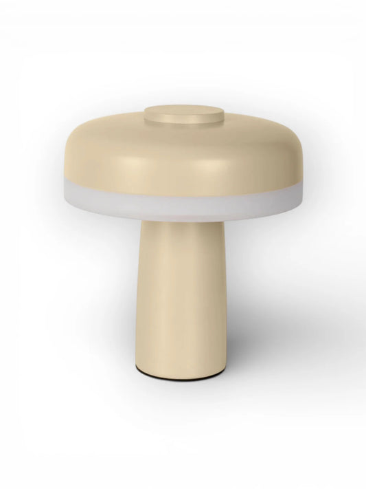 Snoerloze Tafellamp Pilu Vorst/Amandel - 16,5 cm