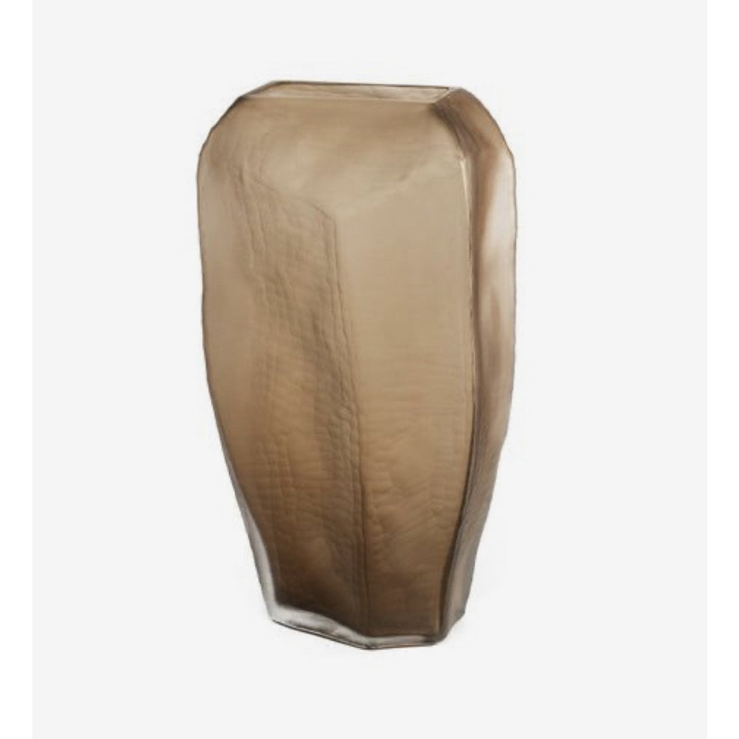 Glazen vaas V14686-380chocolade bruin