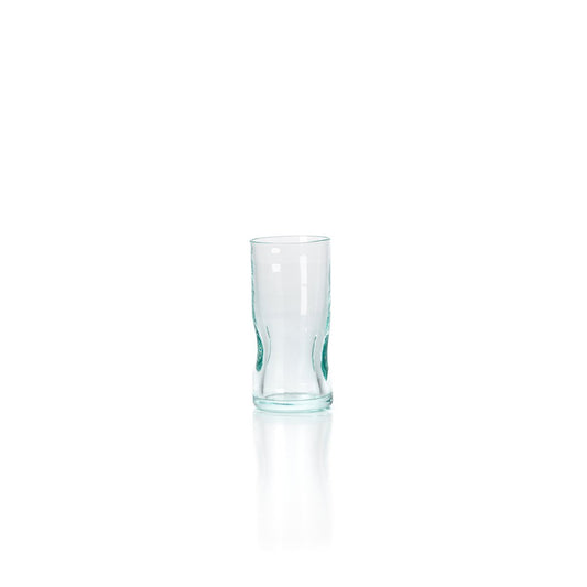 Glazen borrelglaasje blauwgroen