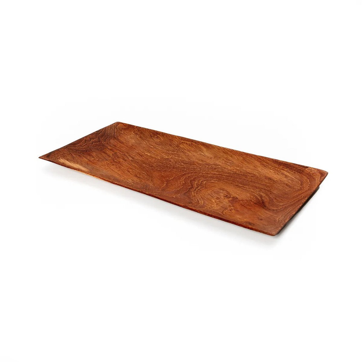 Teakhouten sushi bord The teak root sushi plate - 31 cm