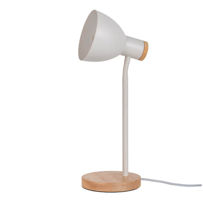 Bureaulamp Marie Wit Hout/Metaal - 36,5 cm (E14)
