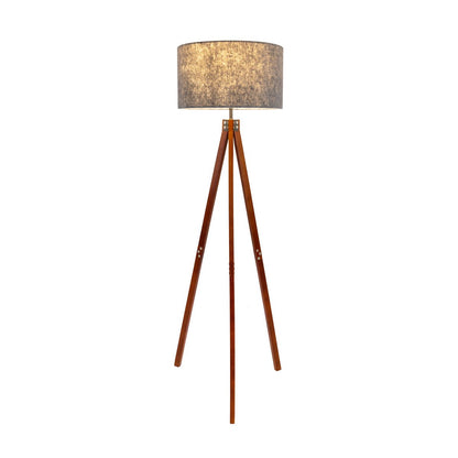 Vloerlamp Filco Hout/Kunststof Bruin/Grijs - 147 cm (E27)
