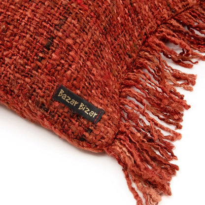 Katoenen kussenhoes Oh my gee kersenrood - 35x100 cm