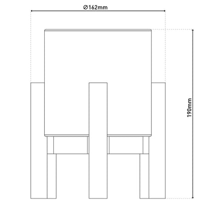 Acculamp Madita Wit/Naturel Touch - 19 cm (Dimbaar)