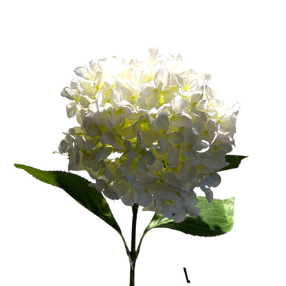 Zijden kunstbloem Hortensia wit - 47 cm