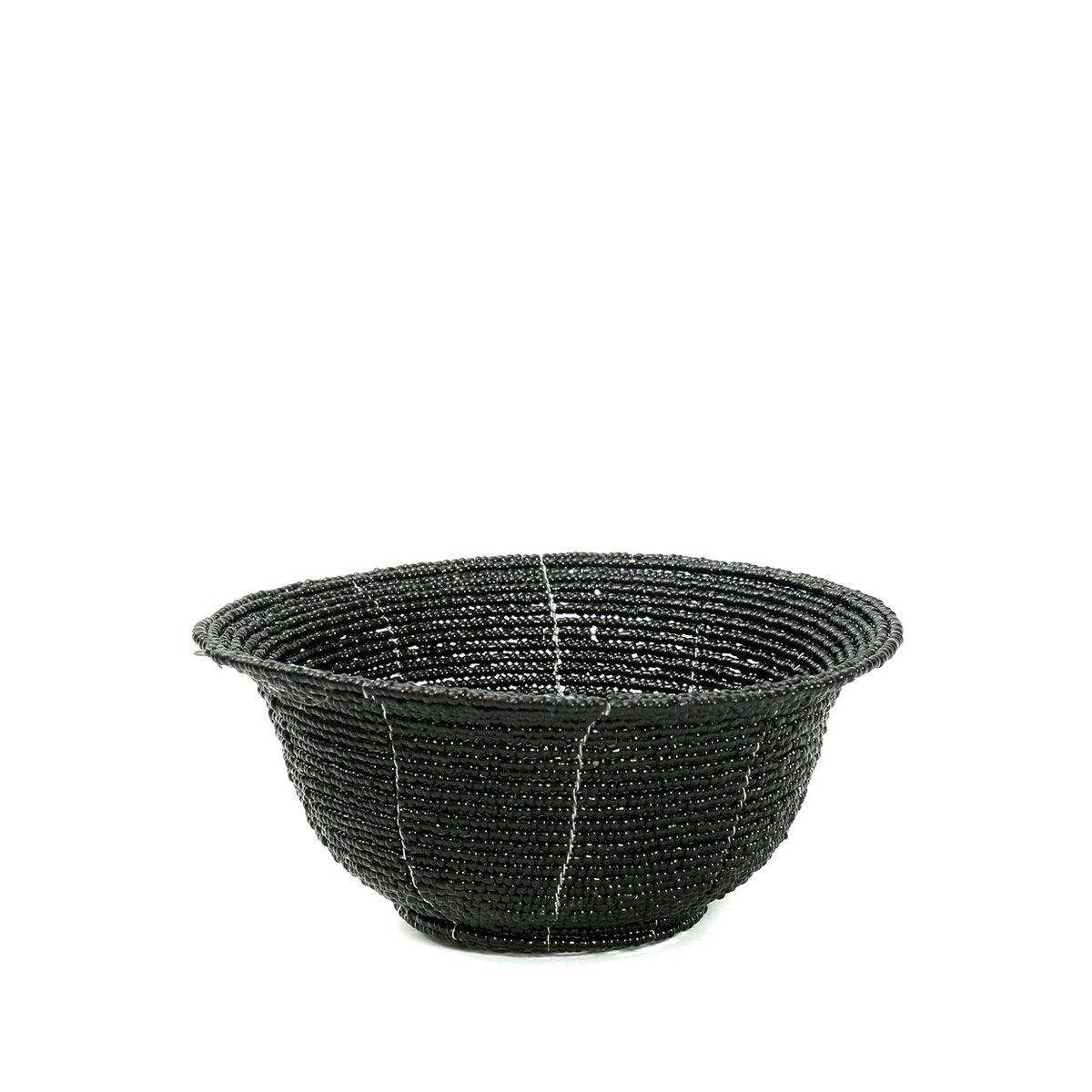 Kralen mand The beaded bowl low zwart - S