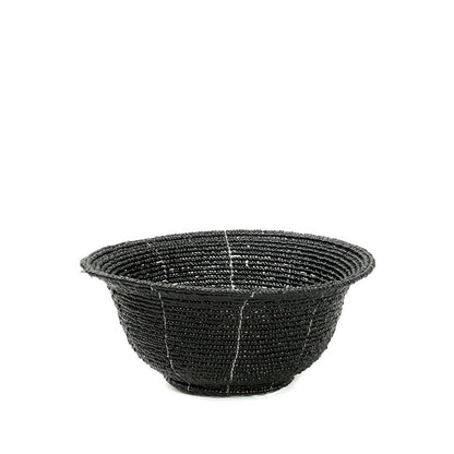 Kralen mand The beaded bowl low zwart - S