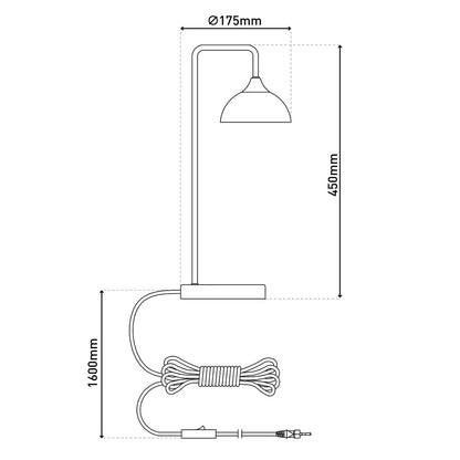 LED - tafellamp "Varna", tafellamp gemaakt van messing - gekleurd metaal en iriserend glas, stevig ingebouwd - in LED's, 45 cm hoog, stijlvolle verlichting voor woonkamer, eetkamer of gang - OutHome
