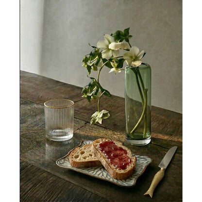 Porseleinen bord Lotus ice square grijs bruin - L
