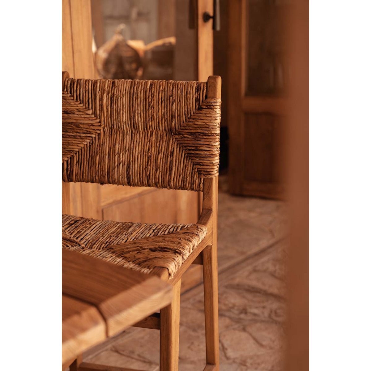 Houten barkruk Puquta naturel