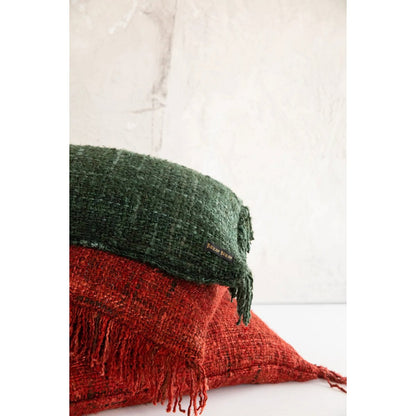 Katoenen kussenhoes Oh my gee kersenrood - 60 cm