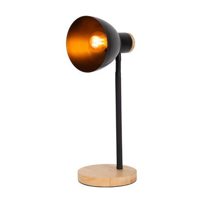 Bureaulamp Marie Zwart Hout/Metaal - 36,5 cm (E14)