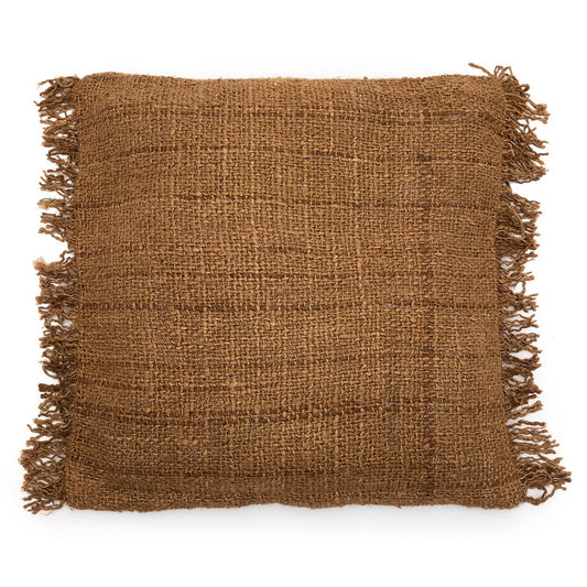 Katoenen kussenhoes bruin - 60 cm