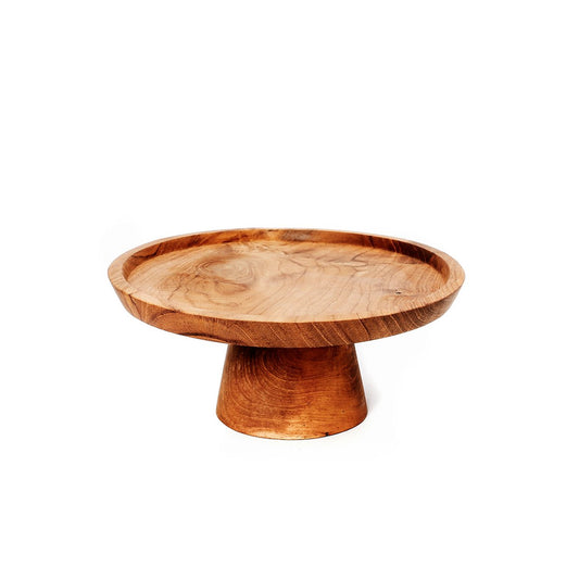 Teakhouten gebaksbord Teak root naturel - 20 cm