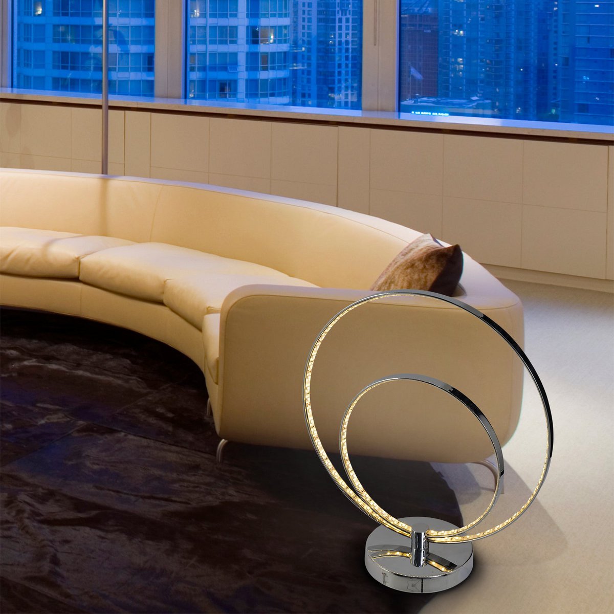 LED Tafellamp Universe Chroom - 38,5 cm