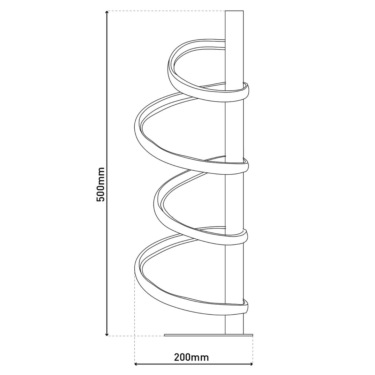 LED Tafellamp Belleza Zwart/Goud - 50 cm
