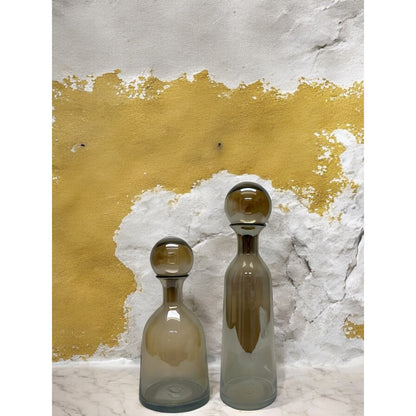 Glazen fles amberkleurig (Set van 3)