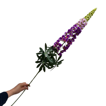 Zijden kunstbloem Lupinus micranthus paars - 105 cm