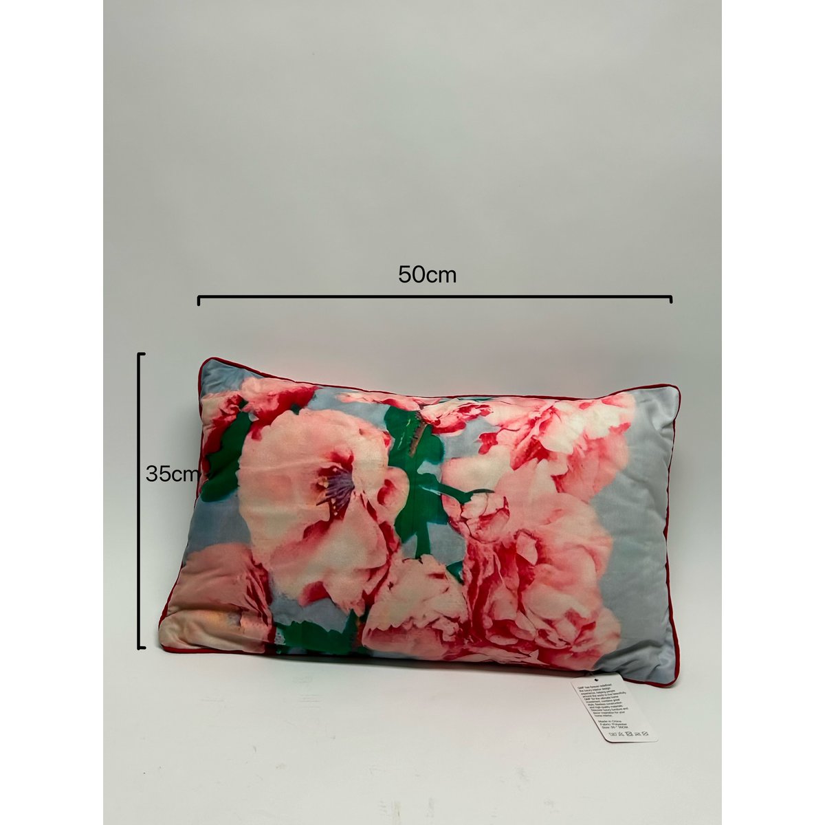 Sierkussen Bloemen roze - 50 cm