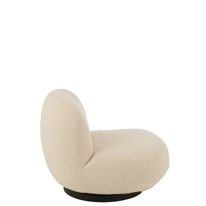 Draaifauteuil Teddy Crème